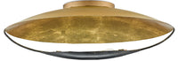 Currey and Company - 9999-0049 - Two Light Flush Mount - Pinders Collection - Contemporary Gold Leaf/French Black