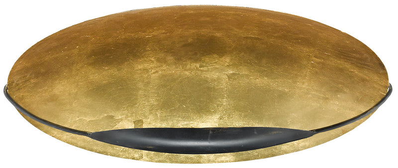 Currey and Company - 9999-0049 - Two Light Flush Mount - Pinders Collection - Contemporary Gold Leaf/French Black