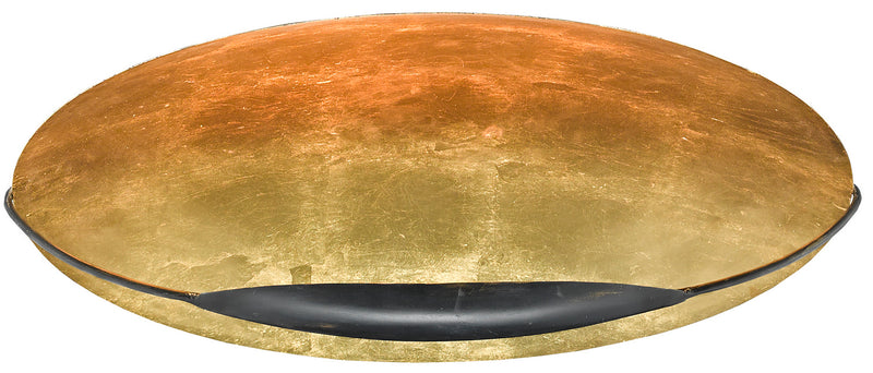 Currey and Company - 9999-0049 - Two Light Flush Mount - Pinders Collection - Contemporary Gold Leaf/French Black
