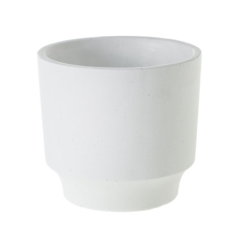 Design Shop White Glendale Collection Pot, 6" X 5".
