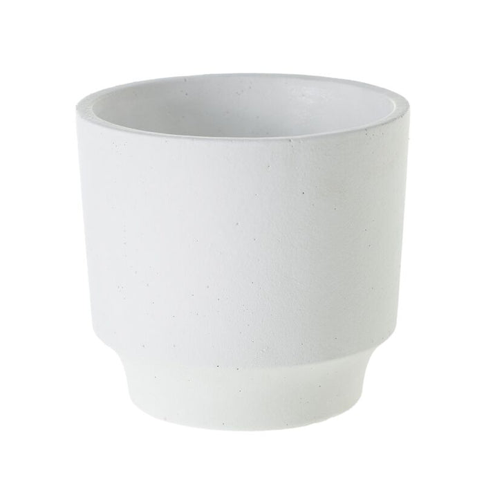 Design Shop White Glendale Collection Pot, 6" X 5".