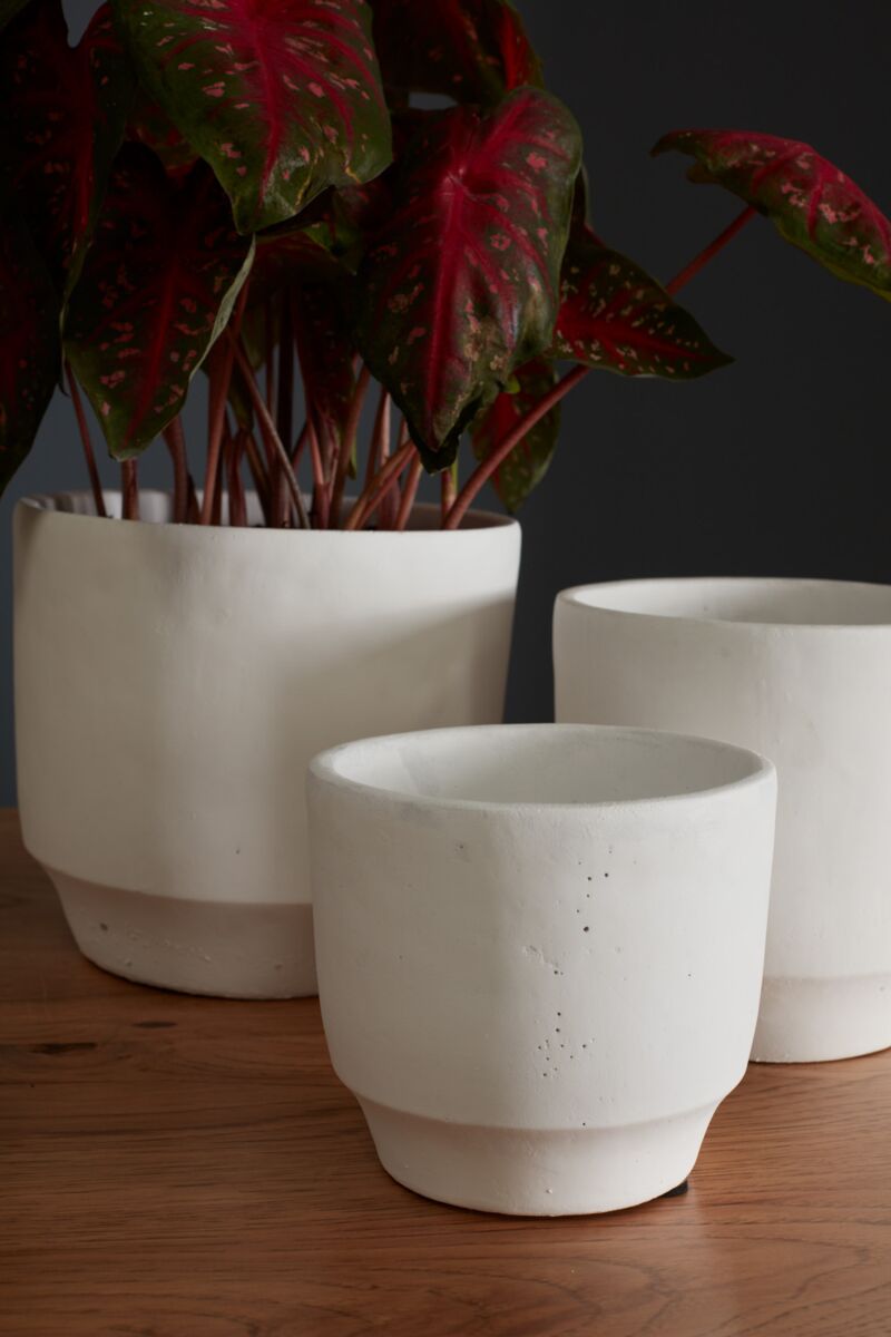Design Shop White Glendale Collection Pot, 6" X 5".
