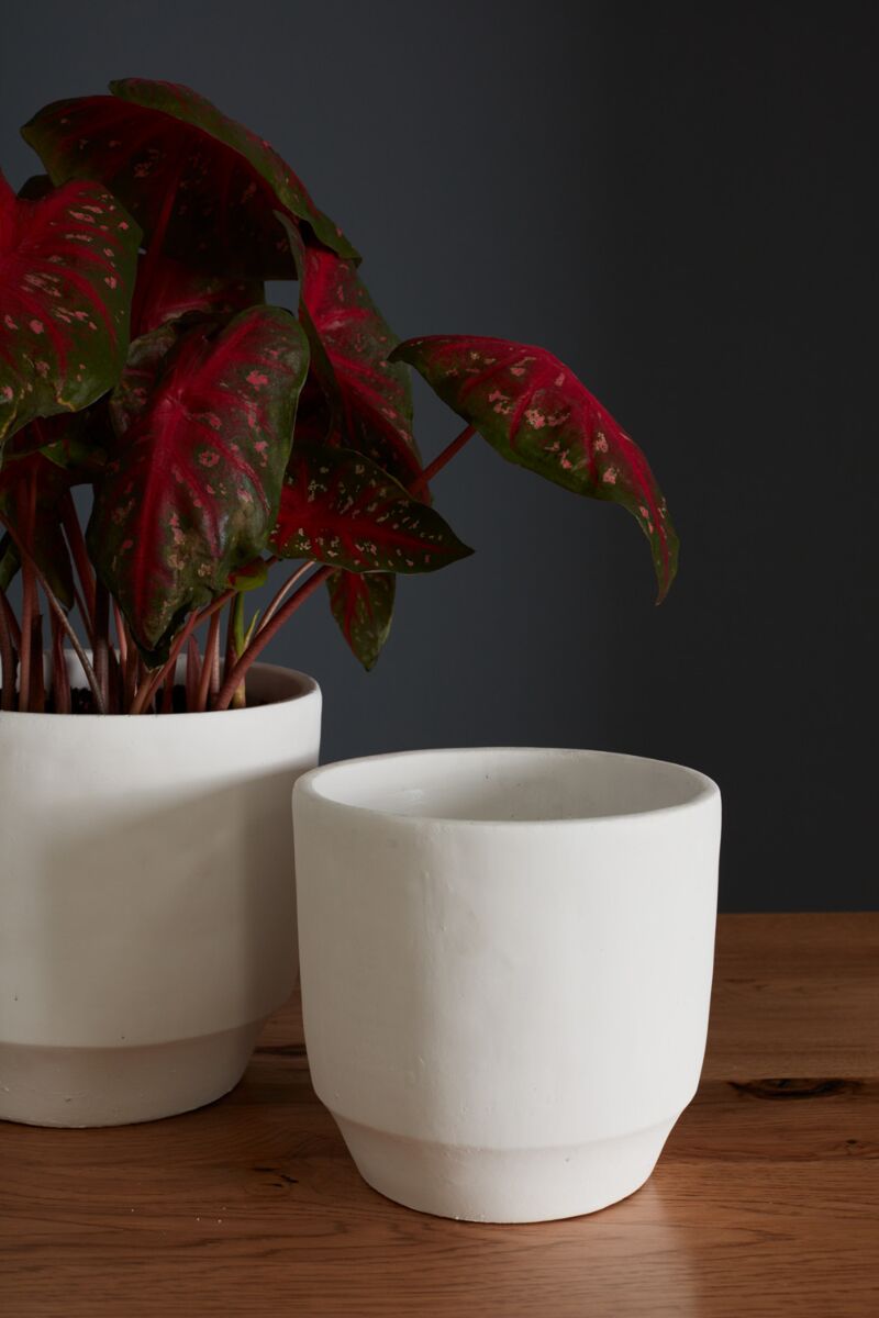 Design Shop White Glendale Collection Pot, 7