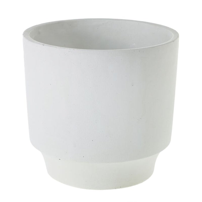Design Shop White Glendale Collection Pot, 8.5" X 8".