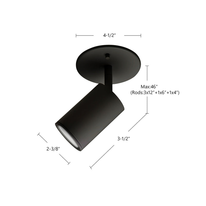 Kuzco Lighting - 81711-BK - One Light Track Lighting - Barclay - Black