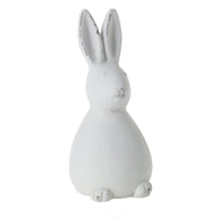 Design Shop White Doe Statue, 3" X 6.5", Set of 4.