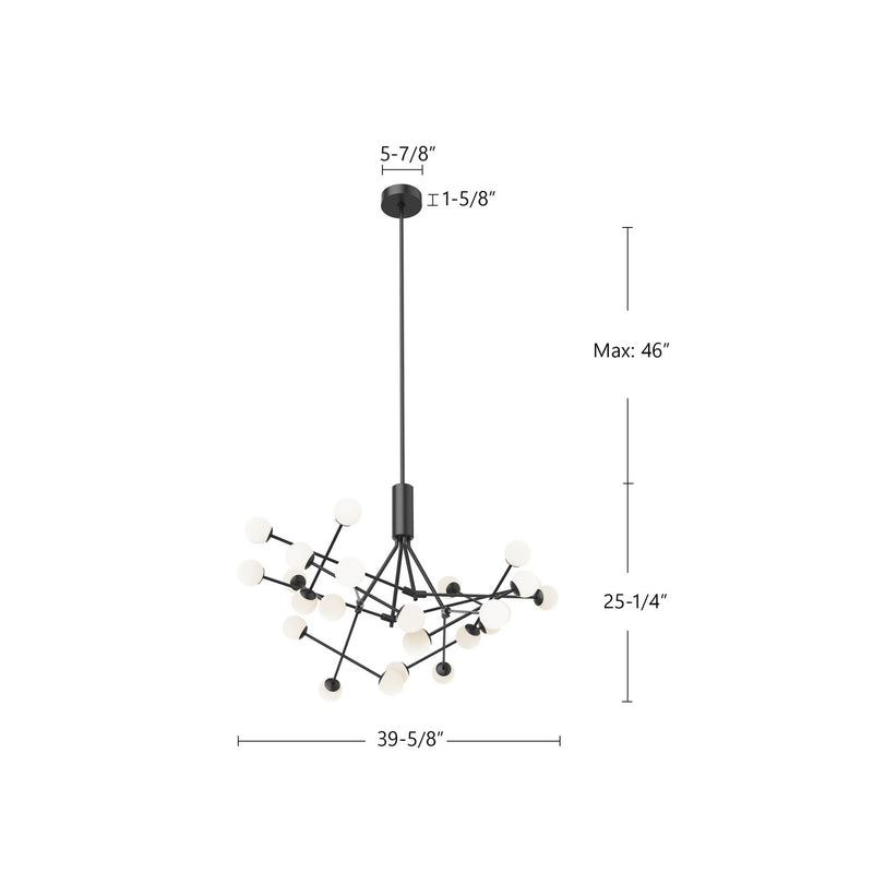 Kuzco Lighting - CH97139-BK - LED Chandelier - Moto - Black