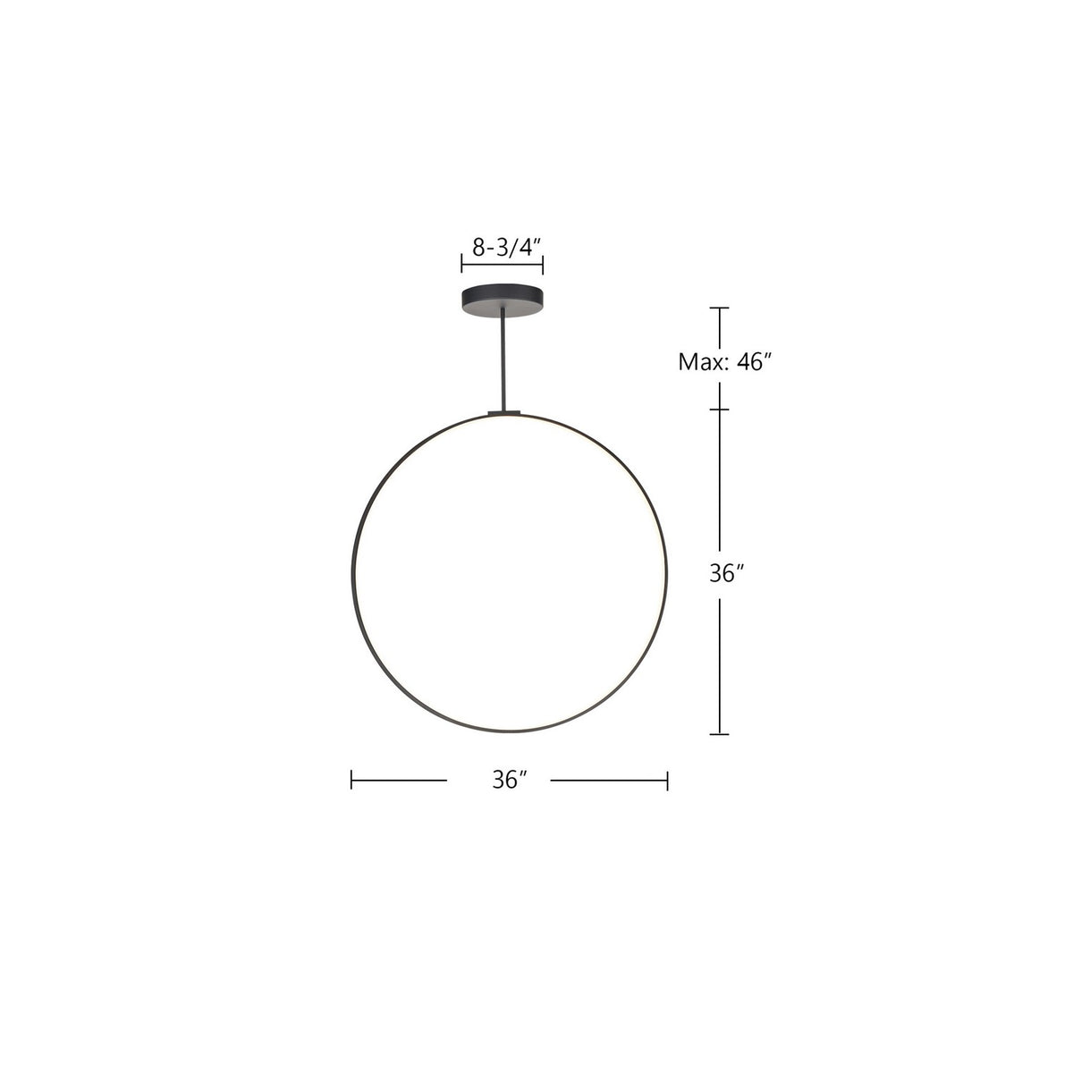 Kuzco Lighting - PD82536-BK - LED Pendant - Cirque - Black
