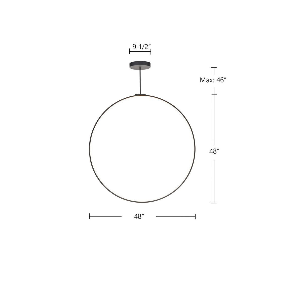 Kuzco Lighting - PD82548-BK - LED Pendant - Cirque - Black
