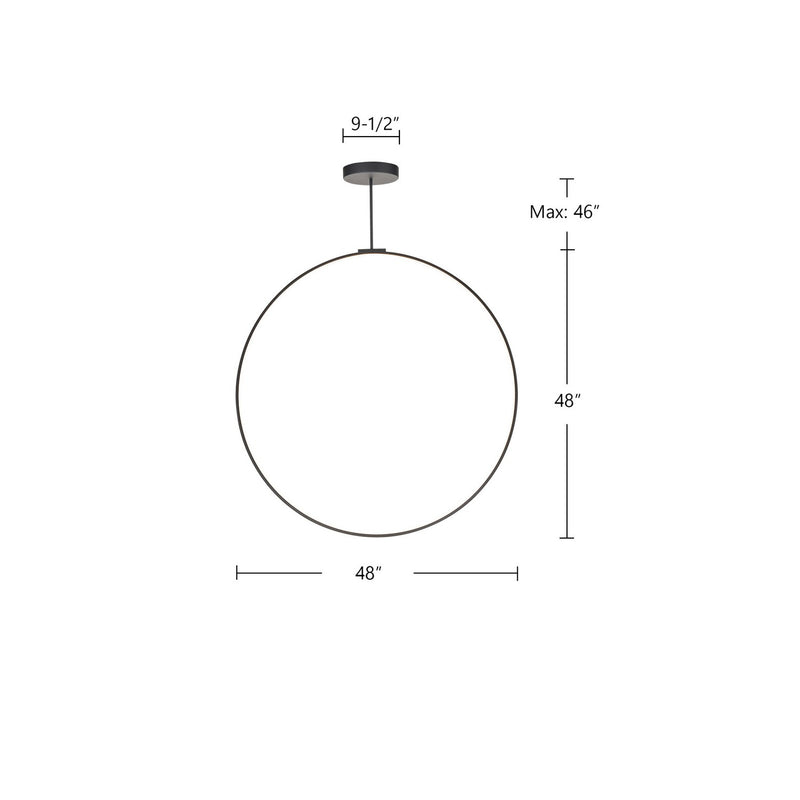 Kuzco Lighting - PD82548-BK - LED Pendant - Cirque - Black