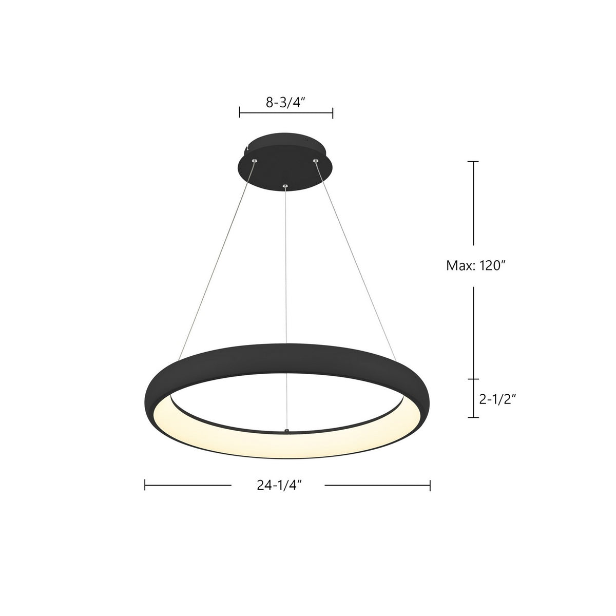Kuzco Lighting - PD82724-BK - LED Pendant - Cortana - Black