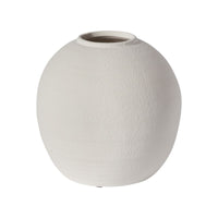 Design Shop White Konos Vase, 11.5" X 10.75".