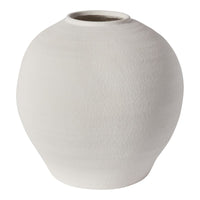 Design Shop White Konos Vase, 14.5" X 14".