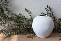 Design Shop White Konos Vase, 14.5" X 14".