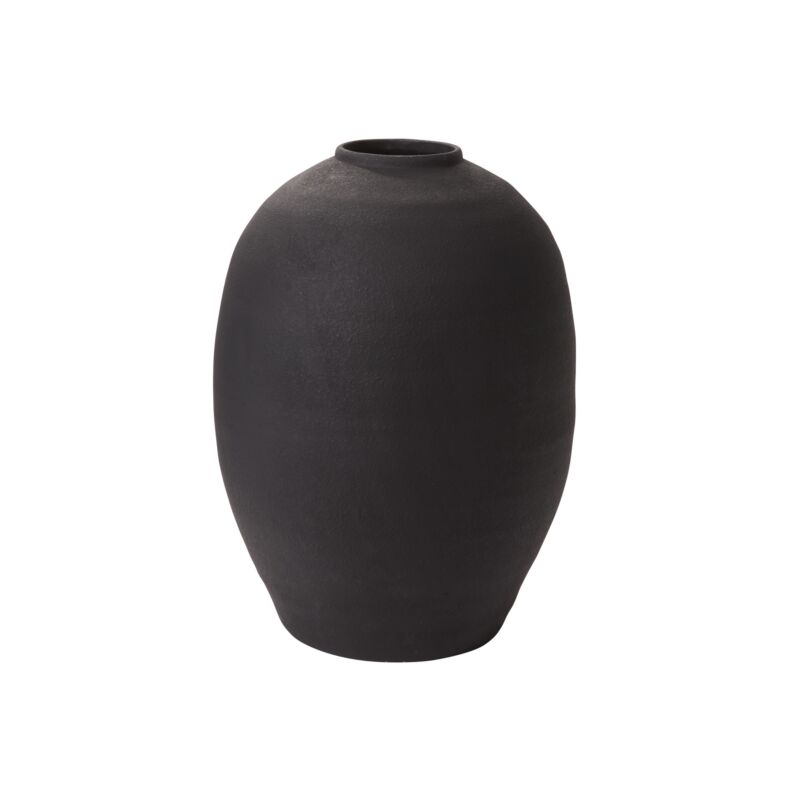Design Shop Black Konos Vase, 15.25" X 21".