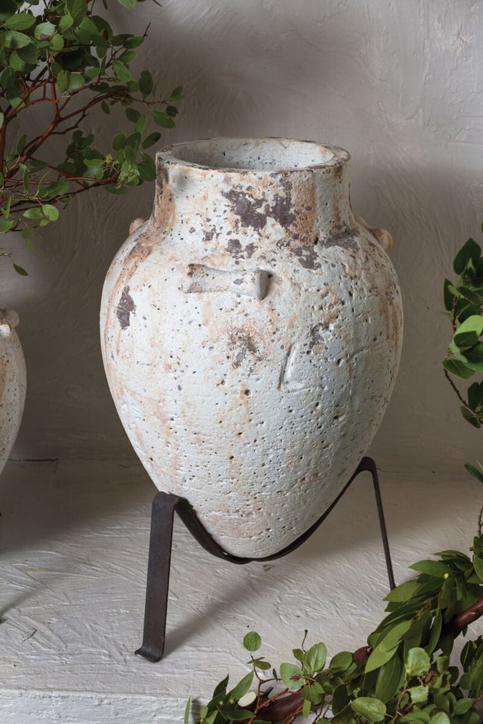 Design Shop White Tuscan Plant Stand, 14" X 21.75".