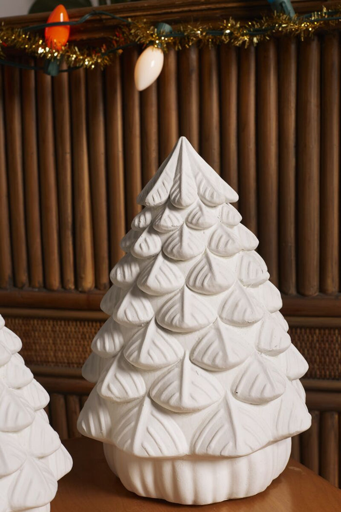 Design Shop White Merry Little Xmas Tree, 8.5" X 12".