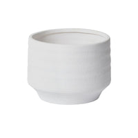 Design Shop White Andrade Collection Pot, 7.5" X 6".