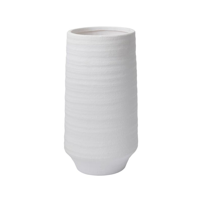 Design Shop White Andrade Collection Vase, 8" X 16".