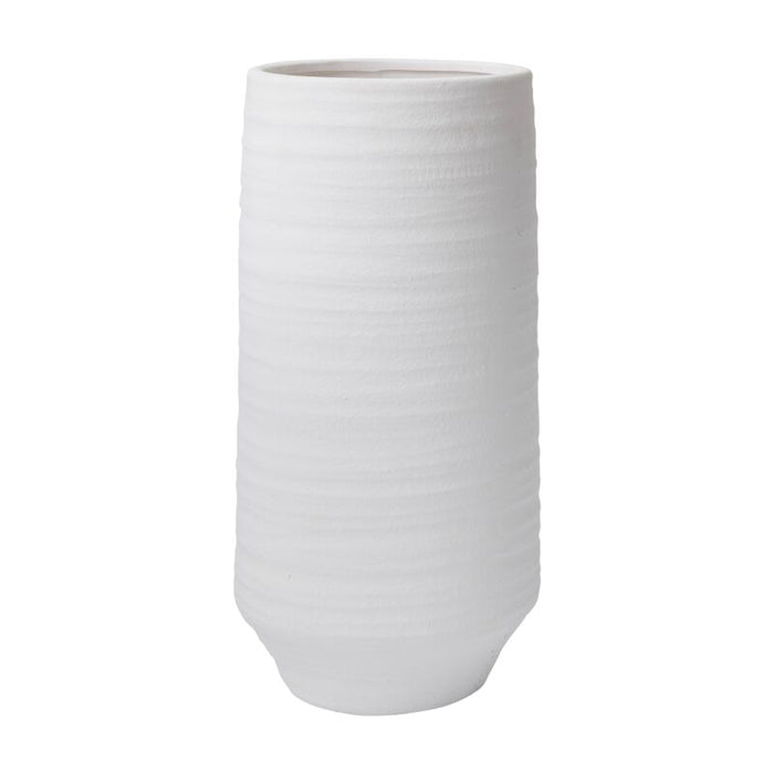 Design Shop White Andrade Collection Vase, 9" X 20".