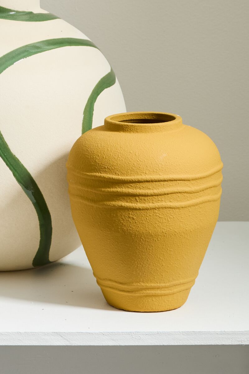 Design Shop Ochre Dreamer Vase, 8" X 10".