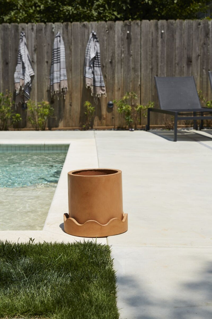 Design Shop Terracotta Neda Pot, 12" X 10.75".
