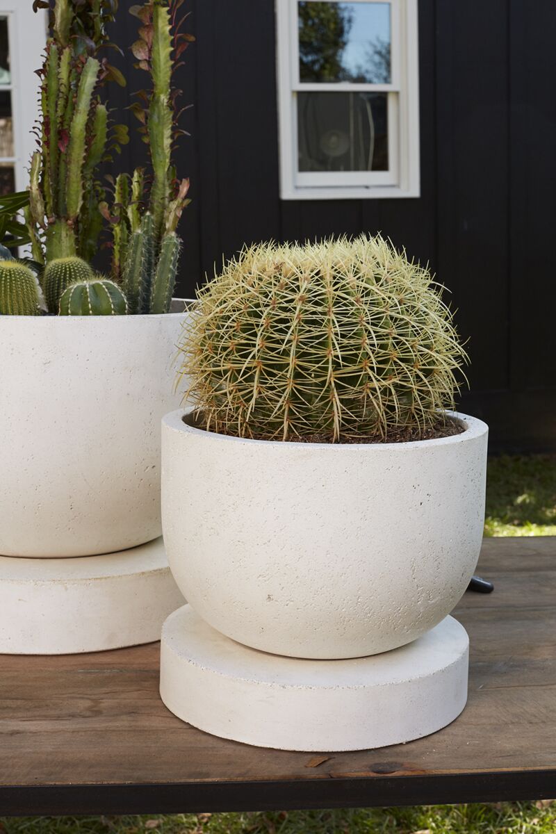 Design Shop White Archer Planter, 12.25" X 10.75".