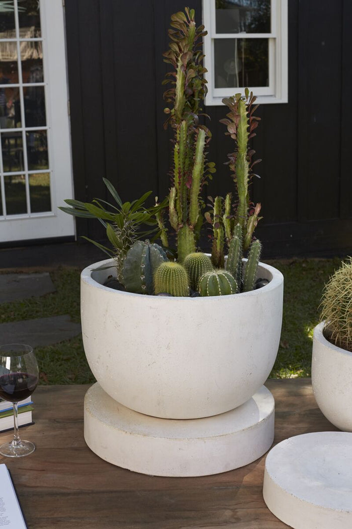 Design Shop White Archer Planter, 16.5" X 11.5".