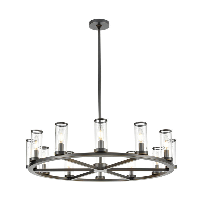 Alora 12 Light Chandelier from the Revolve collection in Clear Glass/Natural Brass|Clear Glass/Polished Nickel|Clear Glass/Urban Bronze finish