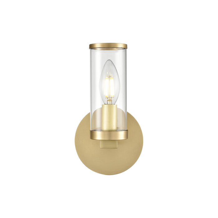 Alora One Light Wall Sconce from the Revolve collection in Clear Glass/Natural Brass|Clear Glass/Polished Nickel|Clear Glass/Urban Bronze finish
