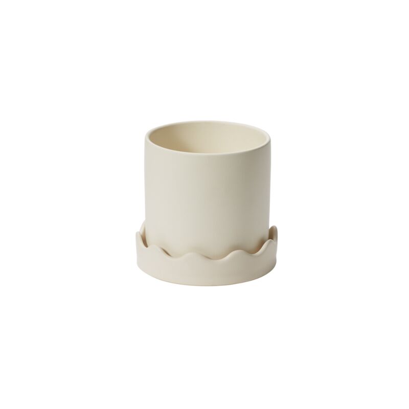 Design Shop Pissaro Pot with Saucer 6"x 5.75", Set of 2