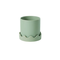 Design Shop Pissaro Pot with Saucer 7.5"x 7", Set of 2