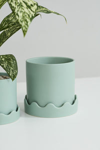 Design Shop Pissaro Pot with Saucer 7.5"x 7", Set of 2