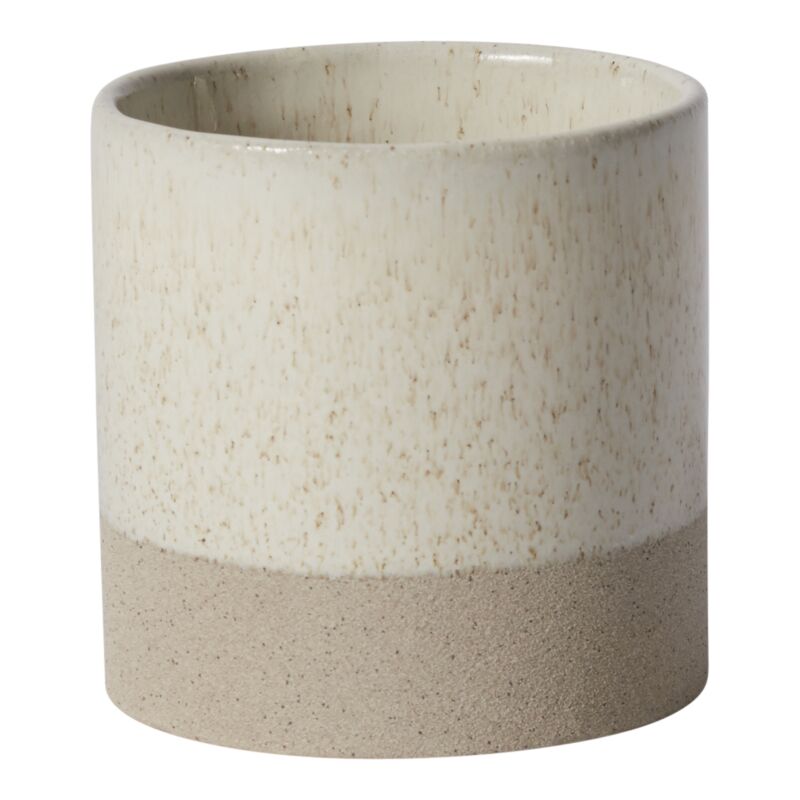 Design Shop White Downy Pot, 6.5" X 5.5"