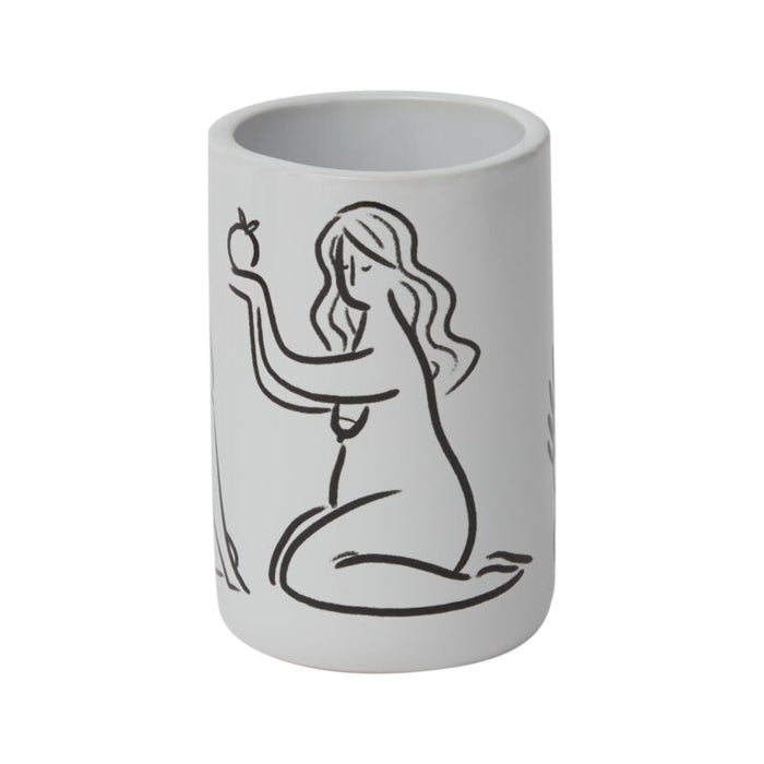 Design Shop White Intuition Pot, 3" X 4.75", Set of 2.