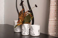 Design Shop White Intuition Pot, 3" X 4.75", Set of 2.