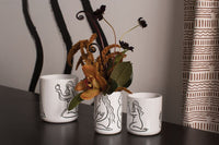 Design Shop White Intuition Pot, 5" X 5.5", Set of 2.