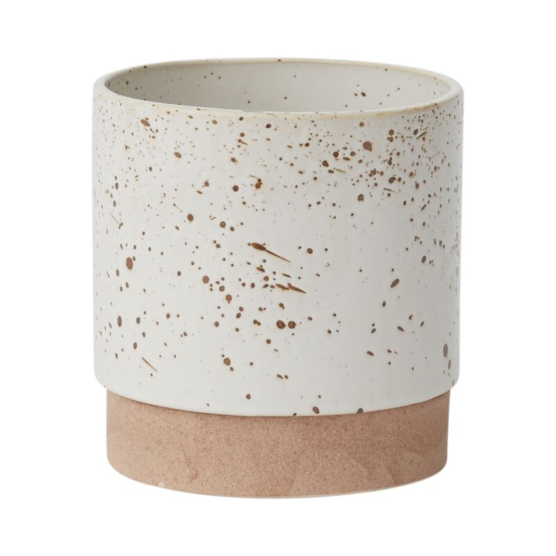 Design Shop White Briar Pot, 6.5" X 6.75".
