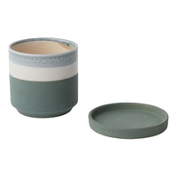 Design Shop Blue Greer Pot, 5" X 4.5", Set of 2.