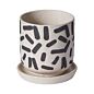 Design Shop Sundae Pot with Saucer 4.75"x 4.75", Set of 2