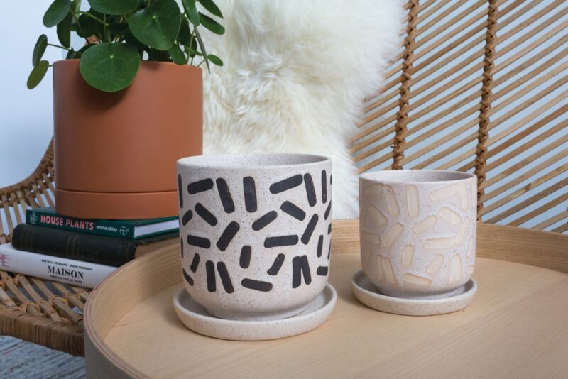 Design Shop Sundae Pot with Saucer 5.75"x 5.5"