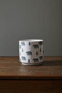 Design Shop White Grizzly Pot, 4.5" X 4.5", Set of 2.