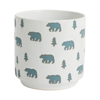 Design Shop White Grizzly Pot, 6.25" X 6.5"