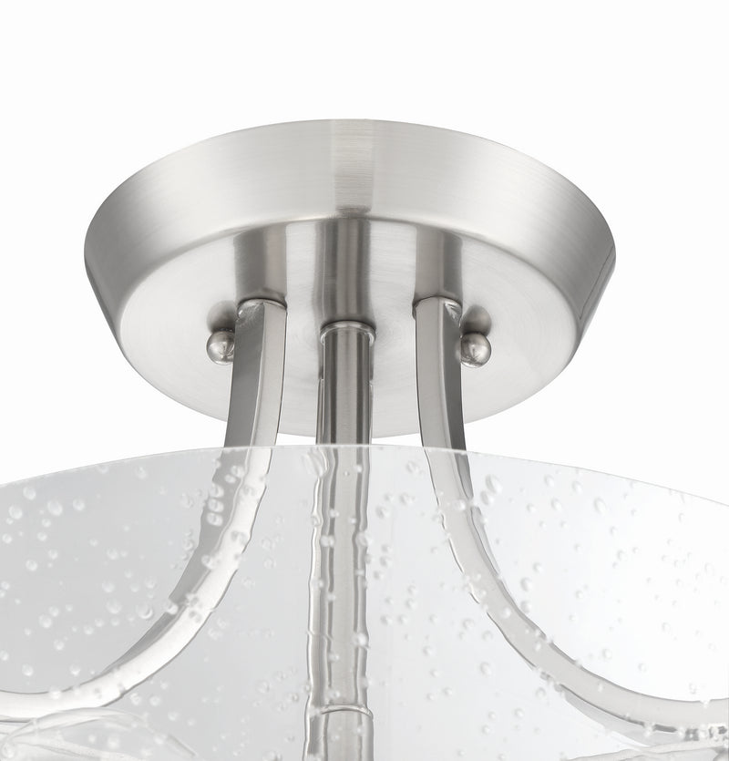 Craftmade - 41952-BNK-CS - Two Light Semi Flush Mount Convertible - Grace - Brushed Polished Nickel