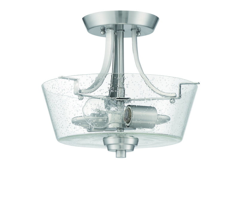 Craftmade - 41952-BNK-CS - Two Light Semi Flush Mount Convertible - Grace - Brushed Polished Nickel