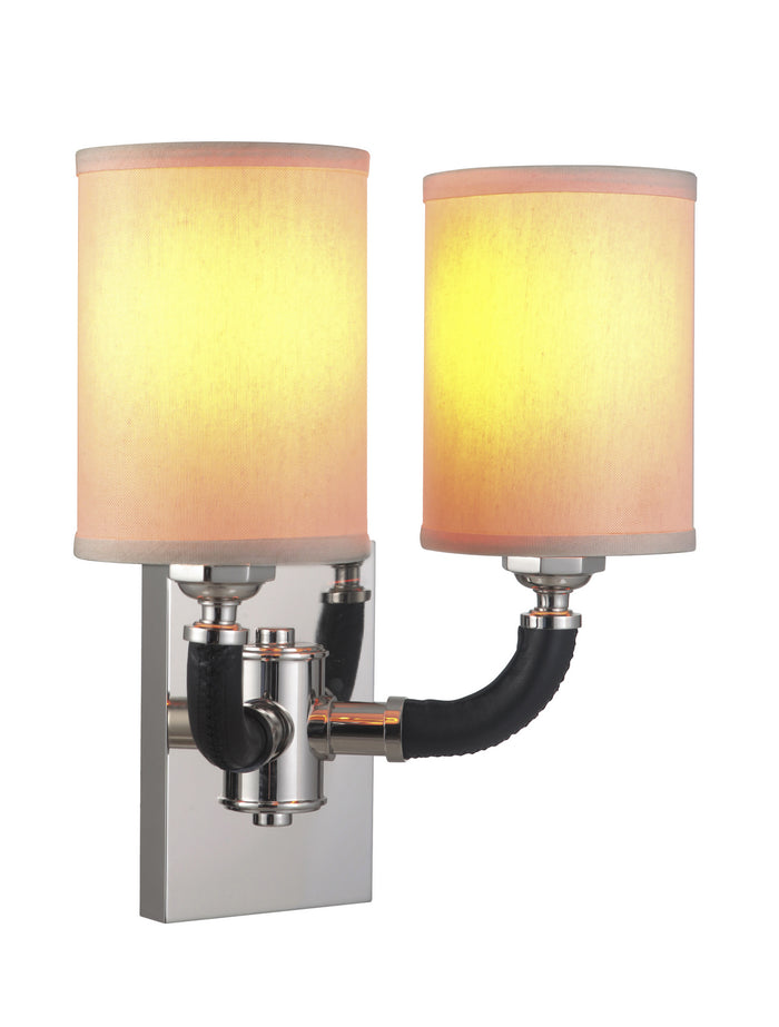 Craftmade Two Light Wall Sconce from the Huxley collection in Polished Nickel finish