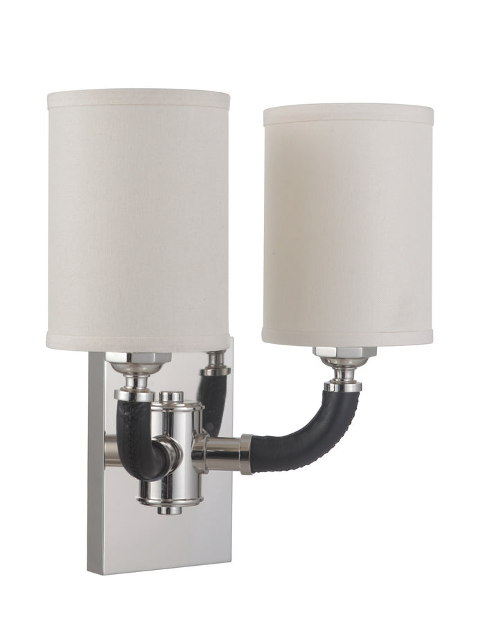 Craftmade Two Light Wall Sconce from the Huxley collection in Polished Nickel finish