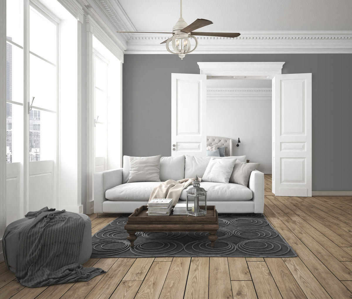 Craftmade - AUG60CW4 - 60" Ceiling Fan - Augusta - Cottage White