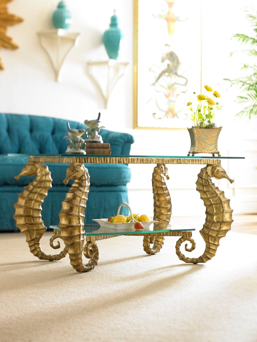 Chelsea House Seahorse Coffee Table - Gold