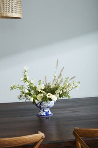 Design Shop Blue Elodie Collection Compote, 8" X 5.75".